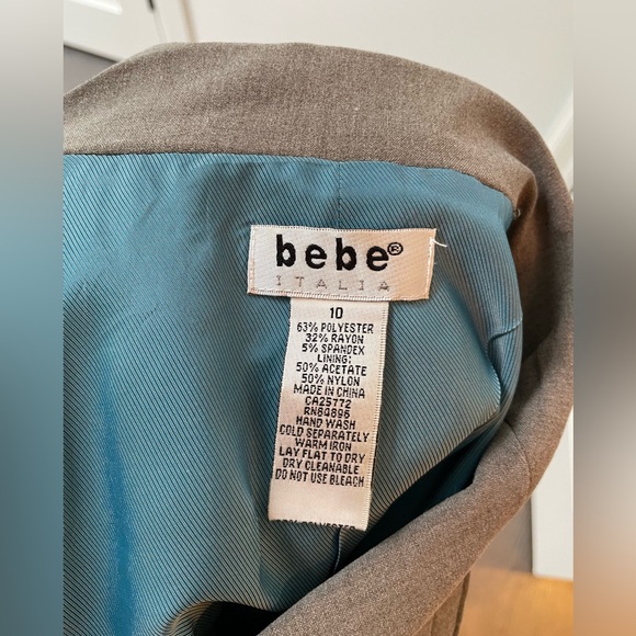 Vintage Bebe brown single breast blazer size 10 - Picture 4 of 4